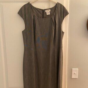 Kate Hill Sheath Dress Knee Length Gray size 12